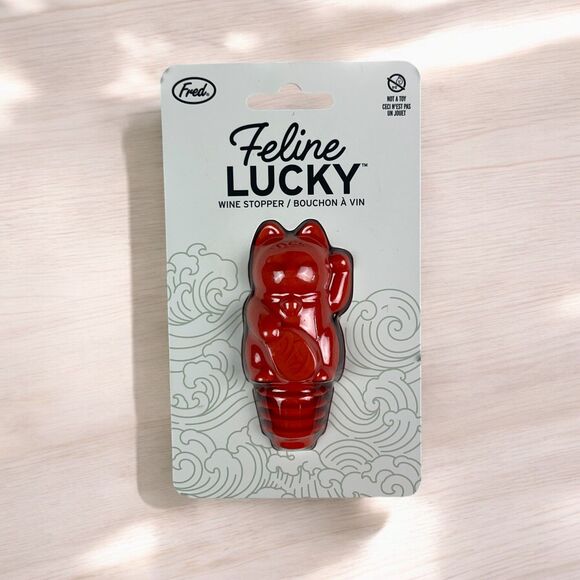🆕 Fred Feline Lucky Cat Bottle Stopper 😻 - Picture 7 of 8
